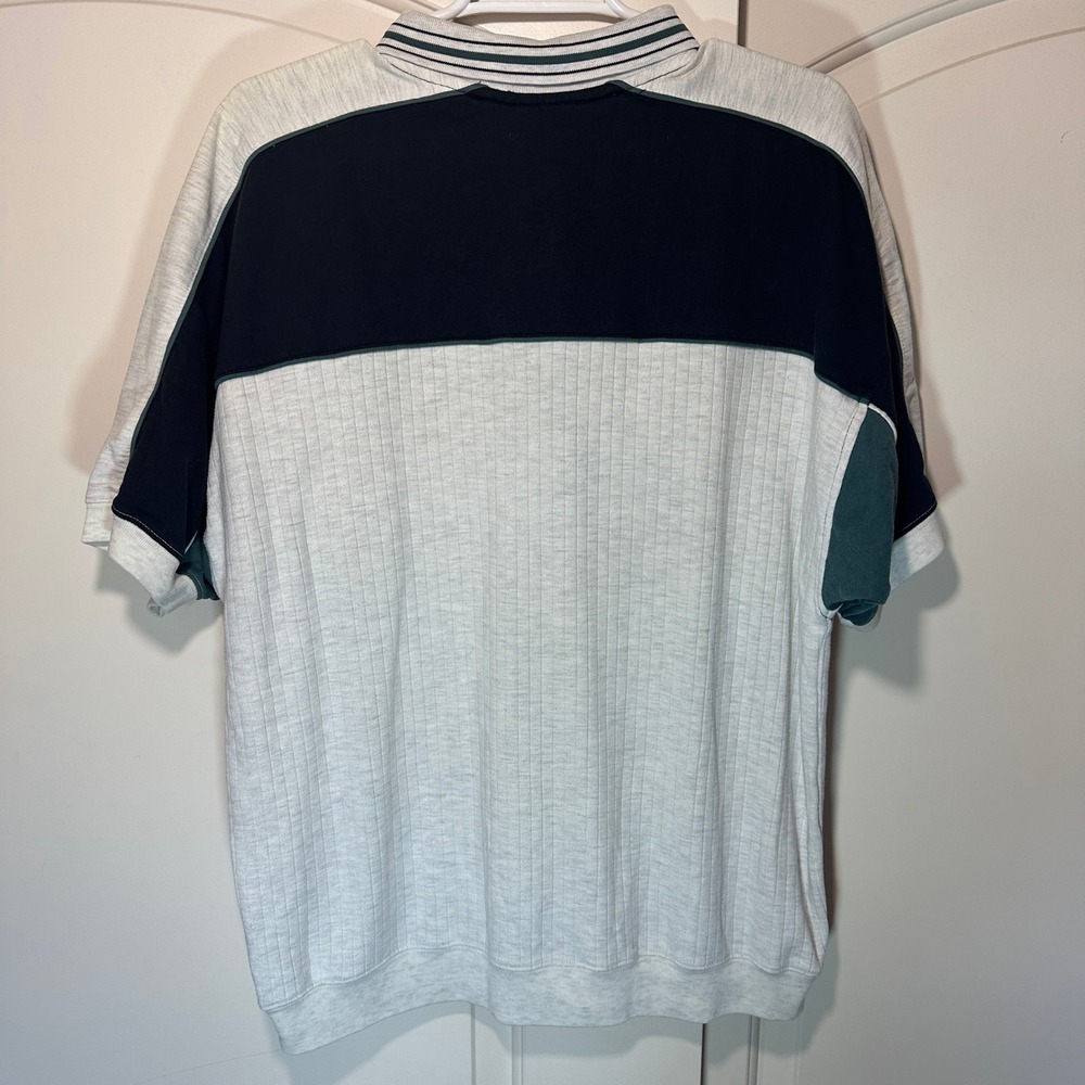 David Taylor Vintage 90's Boxy Stripe Pocket Golf Polo Shirt Mens XL Grandpa - Picture 3 of 3
